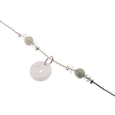 Мир Jade хрустальные подвески металла Anklet