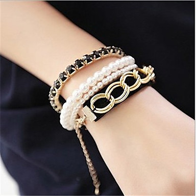 подарок для подруги моды 18см белый имитация жемчужина браслет обруча (4 шт)