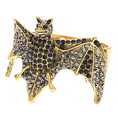 Bat металла Antique Gold Black Diand браслет