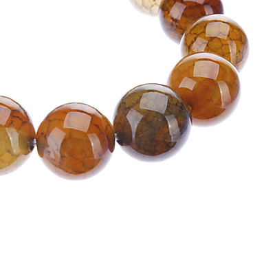 12mm Круглый Gemstone агата браслет дракона