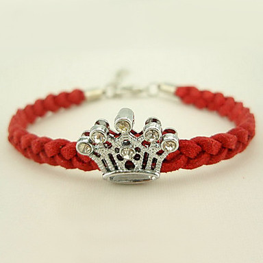 Корейский стиль Crown Weave кожаный браслет (разных цветов)