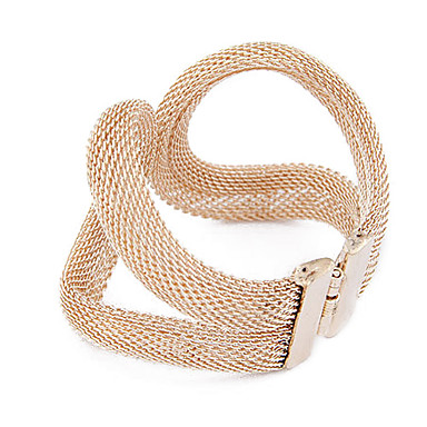 Европейский Золотой Weave Открытый браслет