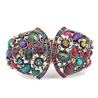 Vintage полым Из широкий браслет Rhinestone (разных цветов)