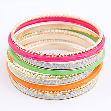 Позолоченный сплав Сияющий многорядового браслет (разных цветов)