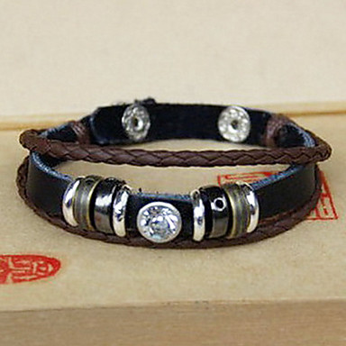 Теплые Многослойный браслет кожа (разных цветов)