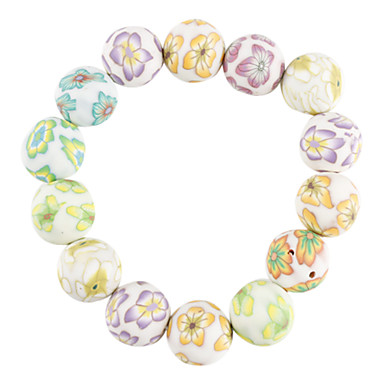 Мягкие красочные керамические бусины браслета