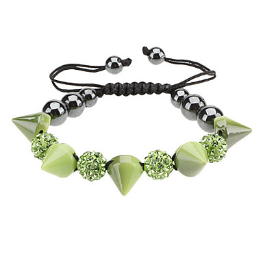 Заклепки Форма гематит горный хрусталь шипованных ткани вязать Bracelace