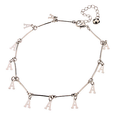 Металл Письмо подвеска Anklet (Platinum)
