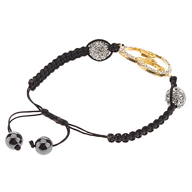 Любовь в сердца Rhinestone шипованных вязать Bracelace