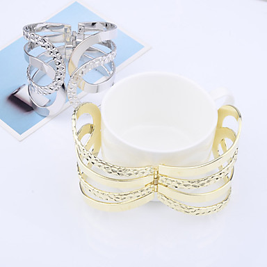 Arc имитации родия Shaped Сияющий Сплав браслет