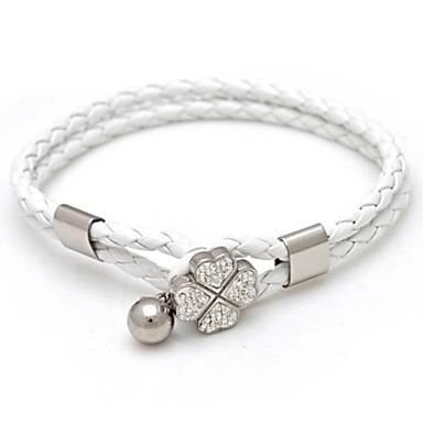 Мода 19см Женские Белый  кожаные браслеты (1Pc)