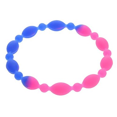Различные цвета Candy силиконовой резины круглого бисера браслет