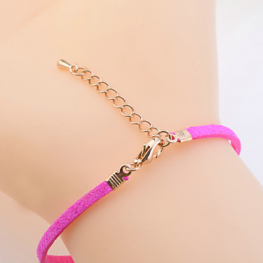 Lureme Однорядный Коготь Кристаллы Velet браслет (Random Color)