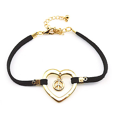 Heart-Shaped знак мира сплава браслет