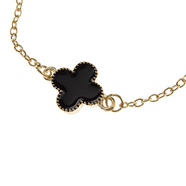 Lucky Clover Black Metal Браслет
