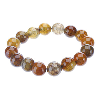 12mm Круглый Gemstone агата браслет дракона