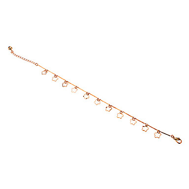Полые из сливы цветок кулон металл Anklet (Золотой)