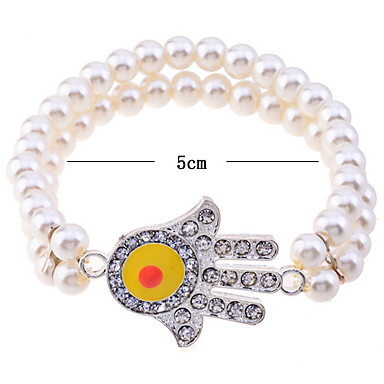 Циркон Evil Eye рук Pearl связи браслет