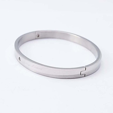 Мода в моем сердце Серебристый нержавеющей стали 316L Алмазный браслет