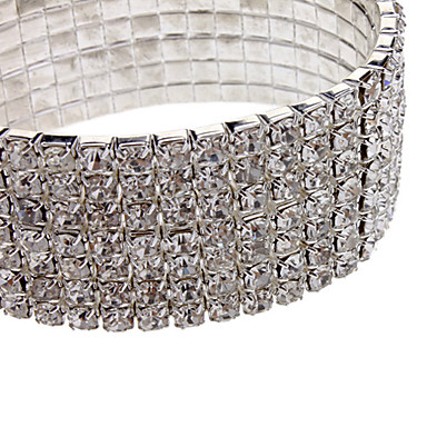 (1 шт) Классический 6 см Женщин Rhinestone 7 слоев Теннисный браслет