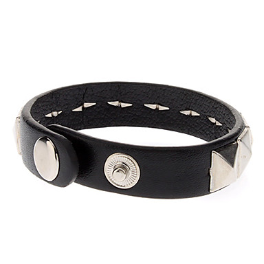 Простой стиль панк Пара Bracelace с заклепками