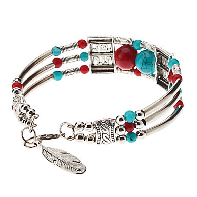 Народный стиль цветные бусины Totem серебрение Bracelace (разных цветов)
