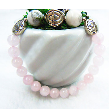 Природный розовый кварц браслет с белым бирюзовый розовый темперамента