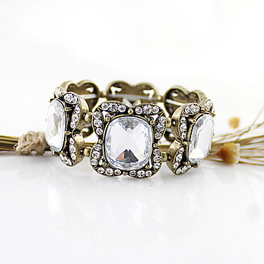 Медный позолоченный браслет Rhinestone