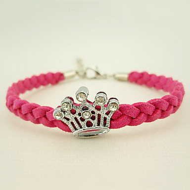 Корейский стиль Crown Weave кожаный браслет (разных цветов)