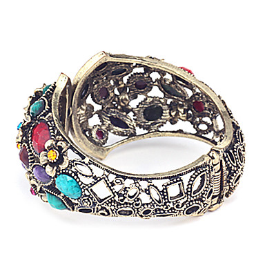 Vintage полым Из широкий браслет Rhinestone (разных цветов)