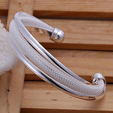 Мода 6.5cm Женская посеребренной латуни манжеты браслеты (1 шт)