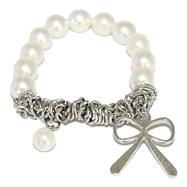 Серебряный браслет перлы Bowknot
