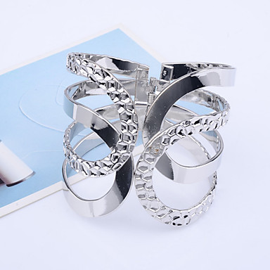 Arc имитации родия Shaped Сияющий Сплав браслет