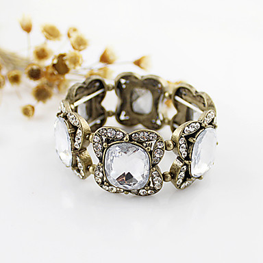 Медный позолоченный браслет Rhinestone