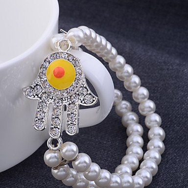 Циркон Evil Eye рук Pearl связи браслет
