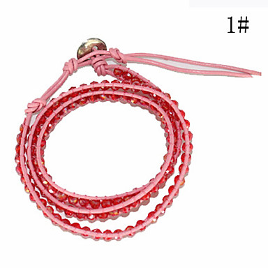 Длинные однорядные Rhinestone тканые браслет