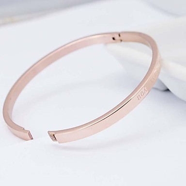 Мода Gob Bless You 6,5 см женщин Rose Golden 316LStainless Steel Bangle