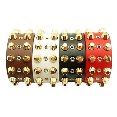 Розовое золото кожи заклепки Braclet (разных цветов)