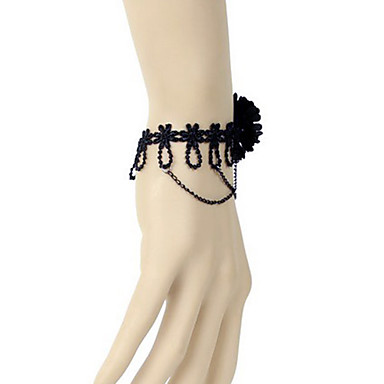 Vintage Flower Black Lace античная медь браслет