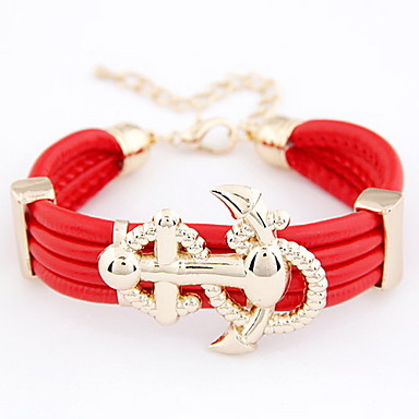 (1 шт) анкера сплава украшен Кожа Браслет-манжета для женщин