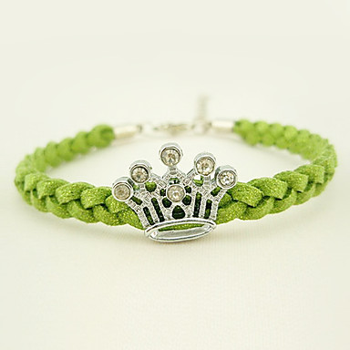 Корейский стиль Crown Weave кожаный браслет (разных цветов)