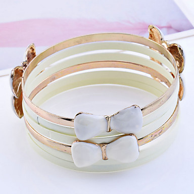 Lureme Эмаль бантом Шарм браслет Set