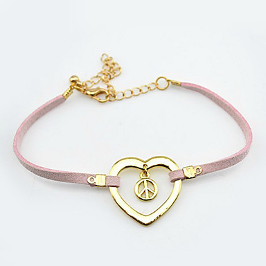 Heart-Shaped знак мира сплава браслет