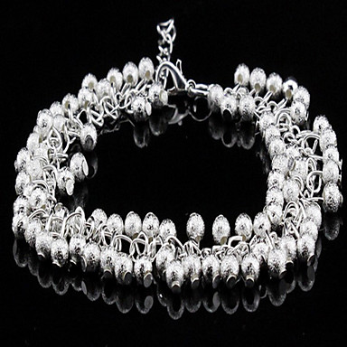 Серебряный браслет из бисера
