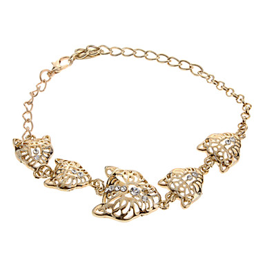(1 шт) Мода Женские золотые браслет Rhinestone