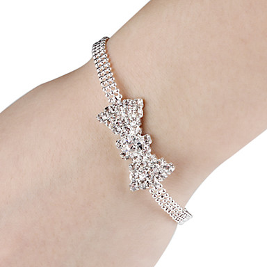 Ретро стиль Bowknot Rhinestone Полностью Ювелирное браслет