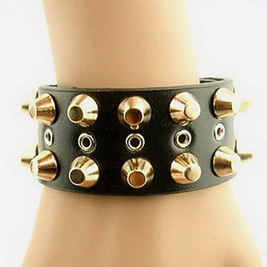Розовое золото кожи заклепки Braclet (разных цветов)