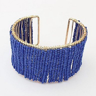 Цвет Candy структуры с бисера широкий браслет (случайный цвет)