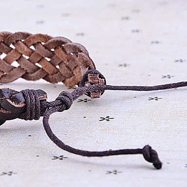 1.5cm широкий ПУ тканые браслет (кофе)