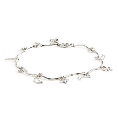 Луна и звезды Щепка покрытием Anklet